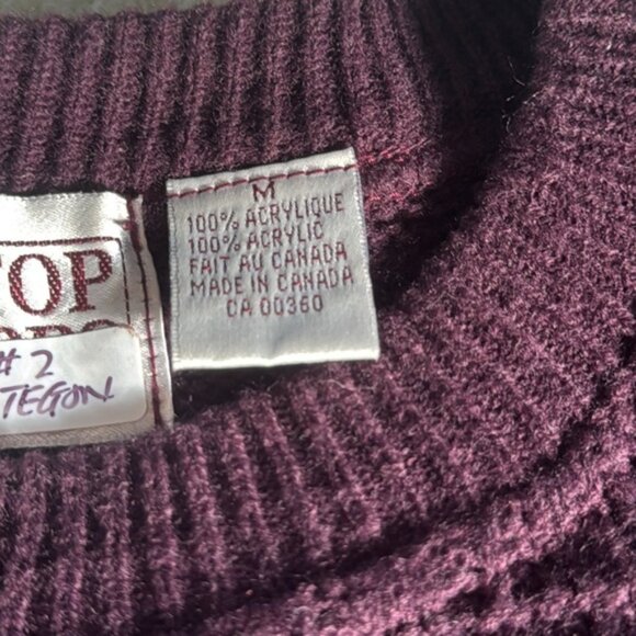Tip Top Tailor Purple Sweater Size Medium - Picture 3 of 9
